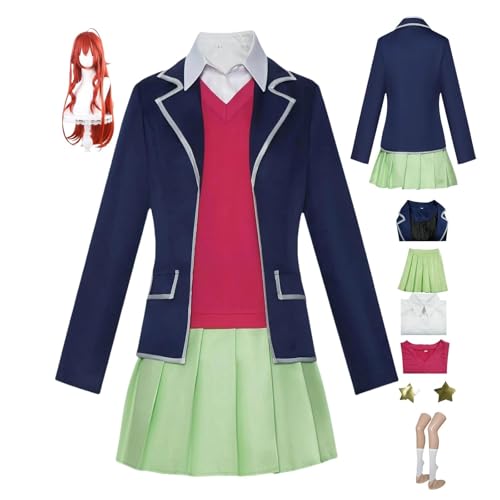 HBQC Anime-Rollenspiel-Kostüm The Quintessential Quintuplets Nakano Itsuki cosplayfür Perückenfür Erwachsene, Halloween-Karneval-Party HBQC Anime-Rollenspiel-Kostüm The Quintessential Quintuplets Nakano Itsuki cosplayfür Perückenfür Erwachsene, Halloween-Karneval-Party von HBQC