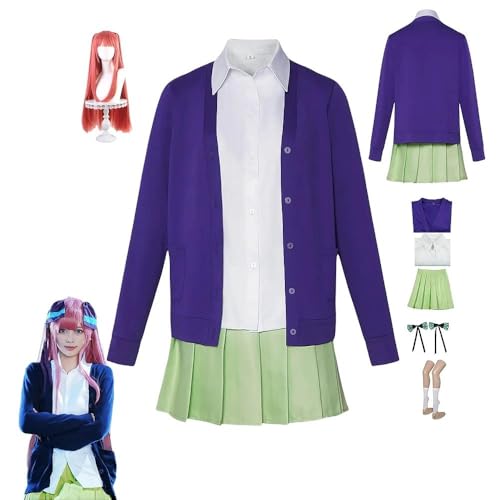 HBQC Anime-Rollenspiel-Kostüm The Quintessential Quintuplets Nakano Nino cosplay für Perücken- für Erwachsene, Halloween-Karneval-Party HBQC Anime-Rollenspiel-Kostüm The Quintessential Quintuplets Nakano Nino cosplay für Perücken- für Erwachsene, Halloween-Karneval-Party von HBQC