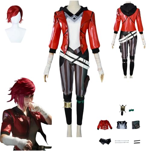 HBQC Anime Rollenspielkostüm Arcane Season 2VicospIay Kostüm für Perücken Kostüm für Erwachsene Halloween-Karneval-Party-Kostüm HBQC Anime Rollenspielkostüm Arcane Season 2VicospIay Kostüm für Perücken Kostüm für Erwachsene Halloween-Karneval-Party-Kostüm von HBQC