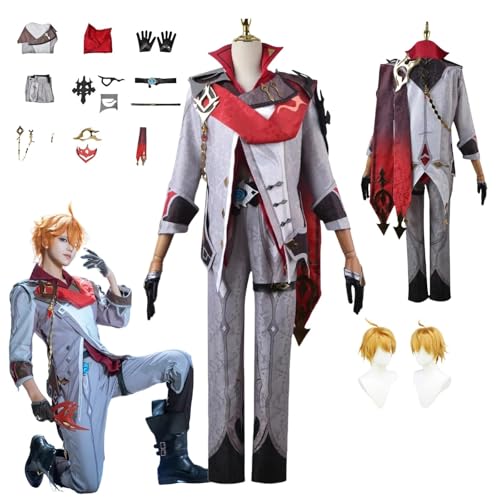 HBQC Genshin Impact Ajax Anime-Rollenspiel-Kostüm Cosplay Kostüm Für Perücken Für Erwachsene, Halloween-Karneval-Party HBQC Genshin Impact Ajax Anime-Rollenspiel-Kostüm Cosplay Kostüm Für Perücken Für Erwachsene, Halloween-Karneval-Party von HBQC