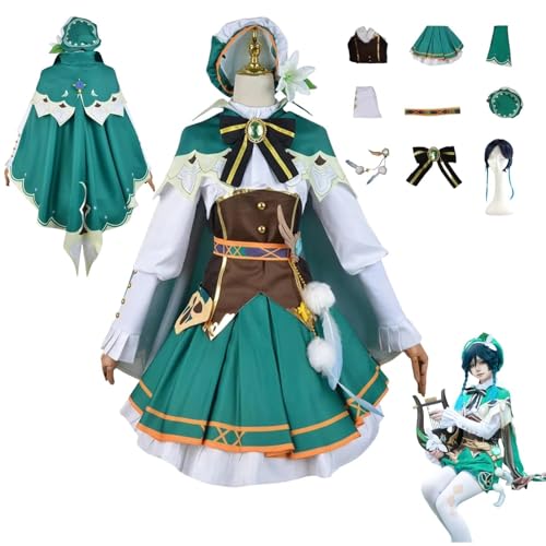 HBQC Genshin Impact Barbatos Anime-Rollenspiel-Kostüm Cosplay Kostüm Für Perücken Für Erwachsene, Halloween-Karneval-Party von HBQC