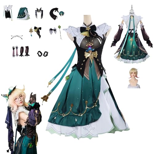 HBQC Genshin Impact Emilie Anime-Rollenspiel-Kostüm Cosplay Kostüm Für Perücken Für Erwachsene, Halloween-Karneval-Party HBQC Genshin Impact Emilie Anime-Rollenspiel-Kostüm Cosplay Kostüm Für Perücken Für Erwachsene, Halloween-Karneval-Party von HBQC