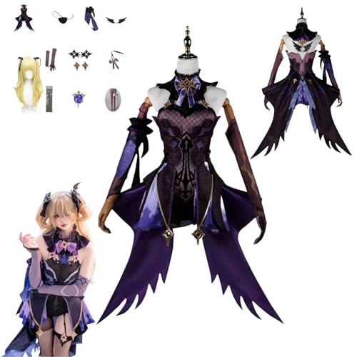 HBQC Genshin Impact Fischl Anime-Rollenspiel-Kostüm Cosplay Kostüm Für Perücken Für Erwachsene, Halloween-Karneval-Party HBQC Genshin Impact Fischl Anime-Rollenspiel-Kostüm Cosplay Kostüm Für Perücken Für Erwachsene, Halloween-Karneval-Party von HBQC