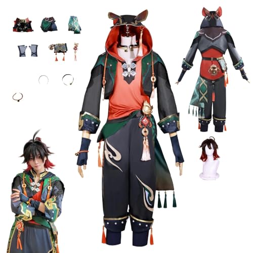 HBQC Genshin Impact Gaming Anime-Rollenspiel-Kostüm Cosplay Kostüm Für Perücken Für Erwachsene, Halloween-Karneval-Party von HBQC