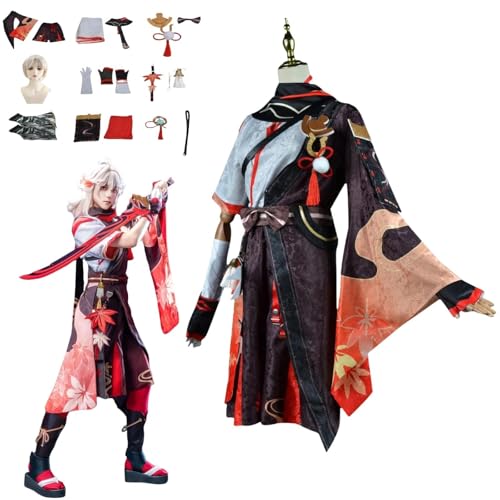 HBQC Genshin Impact Kaedehara Kazuha Anime-Rollenspiel-Kostüm Cosplay Kostüm Für Perücken Für Erwachsene, Halloween-Karneval-Party von HBQC