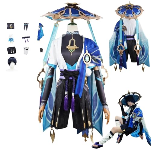 HBQC Genshin Impact Kunikuzushi Anime-Rollenspiel-Kostüm Cosplay Kostüm Für Perücken Für Erwachsene, Halloween-Karneval-Party von HBQC