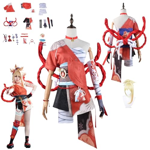 HBQC Genshin Impact Naganohara Yoimiya Anime-Rollenspiel-Kostüm Cosplay Kostüm Für Perücken Für Erwachsene, Halloween-Karneval-Party HBQC Genshin Impact Naganohara Yoimiya Anime-Rollenspiel-Kostüm Cosplay Kostüm Für Perücken Für Erwachsene, Halloween-Karneval-Party von HBQC