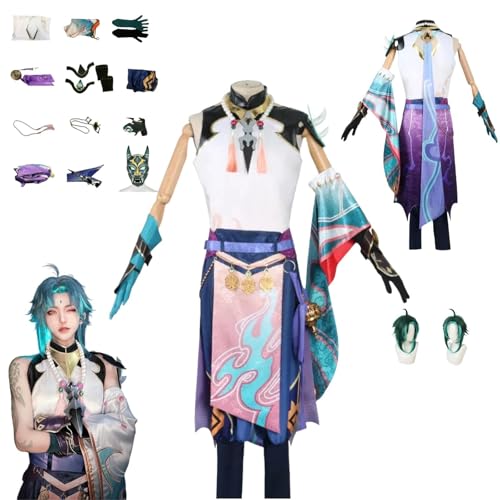 HBQC Genshin Impact Xiao Anime-Rollenspiel-Kostüm Cosplay Kostüm Für Perücken Für Erwachsene, Halloween-Karneval-Party HBQC Genshin Impact Xiao Anime-Rollenspiel-Kostüm Cosplay Kostüm Für Perücken Für Erwachsene, Halloween-Karneval-Party von HBQC