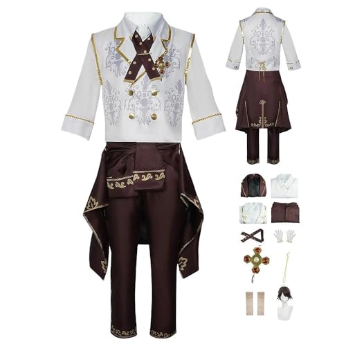 HBQC IdentityV Luca Balsa Anime-Rollenspiel-Kostüm Cosplay Kostüm Für Perücken-Kostüm Für Erwachsene, Halloween-Karneval-Party von HBQC