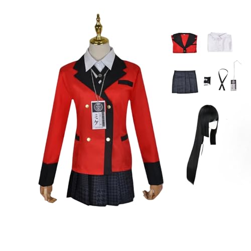HBQC Jabami Yumeko Cosplay Kostüme Kakegurui Charakter Fancy Dress Up Uniform Outfits für Erwachsene Komplettset Halloween Karneval Party HBQC Jabami Yumeko Cosplay Kostüme Kakegurui Charakter Fancy Dress Up Uniform Outfits für Erwachsene Komplettset Halloween Karneval Party von HBQC