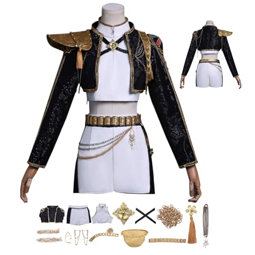 HBQC KPop Demon Hunters Rumi Anime-Rollenspiel-Kostüm Cosplay Für Perücken-Kostüm Für Erwachsene, Halloween-Karneval-Party von HBQC