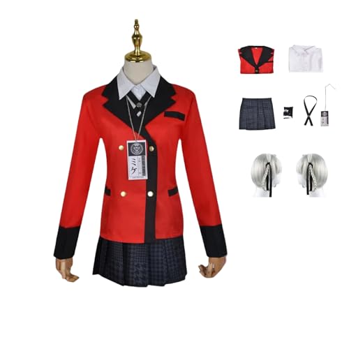 HBQC Momobami Kirari Cosplay Kostüme Kakegurui Charakter Fancy Dress Up Uniform Outfits für Erwachsene Komplettset Halloween Karneval Party HBQC Momobami Kirari Cosplay Kostüme Kakegurui Charakter Fancy Dress Up Uniform Outfits für Erwachsene Komplettset Halloween Karneval Party von HBQC