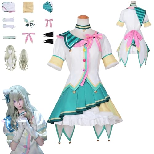 HBQC Project Sekai Colorful Stage Nene Kusanagi Kamishiro Anime-Rollenspiel-Kostüm Cosplay Kostüm Für Perücken Für Erwachsene, Halloween-Karneval-Party von HBQC