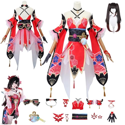 Honkai Impact Sparkle Anime-Rollenspiel-Kostüm Cosplay Kostüm Für Perücken Für Erwachsene, Halloween-Karneval-Party von HBQC