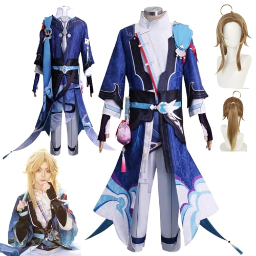 Honkai Impact Yanqing Anime-Rollenspiel-Kostüm Cosplay Kostüm Für Perücken Für Erwachsene, Halloween-Karneval-Party von HBQC