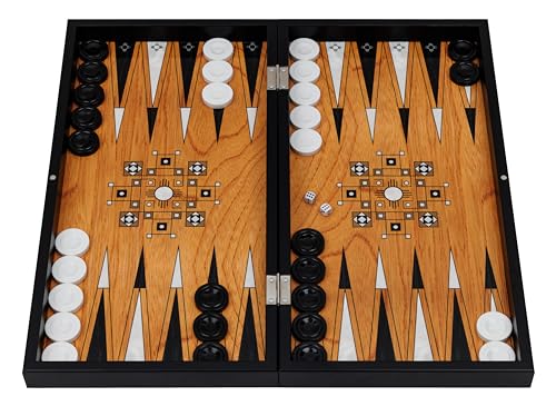 Limited Edition Wüsten Design Backgammon Brettspiel Würfelspiel 48 Zentimeter aus Holz mit Acryl-Spielsteinen Geschenk Freunde und Erwachsene Hbs Games von HBS GAMES