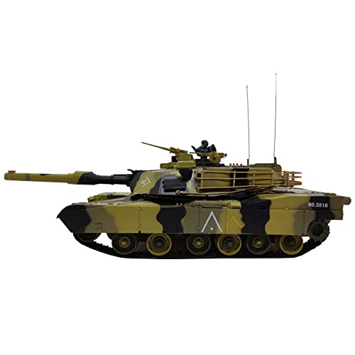 HBS Hubsons® RC Abrams M1A1 Kampf-Panzer mit Sound, Maßstab 1:24 und 2 Gefechtssystemen/Infrarot- und 6mm Schuss von HBS Hubsons