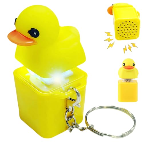 Duckys Quacking-Spielzeug – Enten-Schlüsselanhänger, Fidget-Spielzeug mit Quackgeräuschen und bunten Lichtern, tragbarer Entenquacking-Schlüsselanhänger für Stress- und Angstlinderung, lustiges Duckys Quacking-Spielzeug – Enten-Schlüsselanhänger, Fidget-Spielzeug mit Quackgeräuschen und bunten Lichtern, tragbarer Entenquacking-Schlüsselanhänger für Stress- und Angstlinderung, lustiges von HBSAPKKA