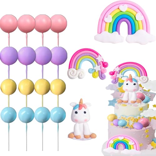 Einhorn Tortendeko, 23 Stück Einhorn Kuchendeko, Einhorn Kuchen Topper, Einhorn Geburtstag Kuchen Dekoration, 3D Einhorn Kuchen Topper, Regenbogen Tortendeko, Einhorn Torte Deko für Mädchen Junge Einhorn Tortendeko, 23 Stück Einhorn Kuchendeko, Einhorn Kuchen Topper, Einhorn Geburtstag Kuchen Dekoration, 3D Einhorn Kuchen Topper, Regenbogen Tortendeko, Einhorn Torte Deko für Mädchen Junge von HBSFBH