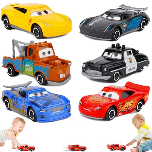 HBSFBH Auto Spielzeug Set, 6 Stück Mini Auto Spielzeug, Mini Auto Set Rennauto, Mini Autos Kinder, Mini Die Cast Spielzeugautos Set, Kinderspielzeug Fahrzeuge für 3-12 Jahre Jungen Mädchen Kinder von HBSFBH