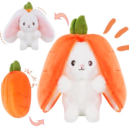 HBSFBH Hasen Karotten Plüsch, Hasen Kuscheltier Verstecken, Osterhase Plüschtier, Plush Hasen Karotten, Osterhase Plüsch Kuscheltie, Kuscheltier Osterhase Puppe, Plüschtier Hase Karotte,Ostergeschenke von HBSFBH