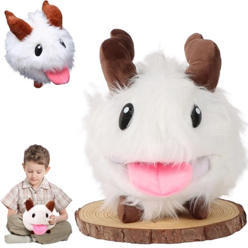 Poro Plüschtier, Poro Plüschpuppe, Super süß weich und flauschig Spielcharakter Spielzeug, League of Legend Plüschtier, LOL Plush Figure, Po-ro Anime Figuren, Po-ro Plush, Por-o Plu-sh Fig-ure Doll von HBSFBH
