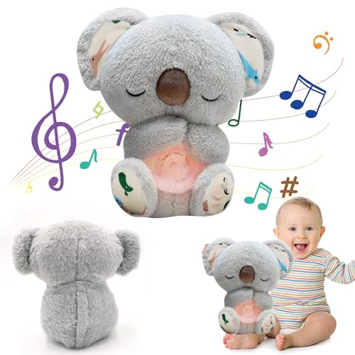 Schlummer Koala Kuscheltier, Schlu-mmer Ot-ter Kuschel-tier, Schlum-mer Otte-r-Spielzeug, Koala-PlüSchtier Einschlafhilfe, O-tter Ku-scheltier Mit Herzschlag, Sch-lummer Ot-ter, Neugeborenen Geschenk von HBSFBH