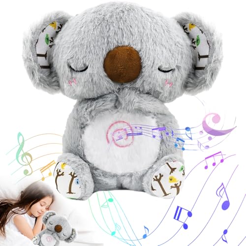 Schlummer Otter, Schlummer Koala Kuscheltier, Schlummer Otter Kuscheltier, Schlummer Otter-Spielzeug mit Atembewegung und Musik, Schlummer Otter mit Herzschlag, Babyparty Weihnachten Geschenke von HBSFBH