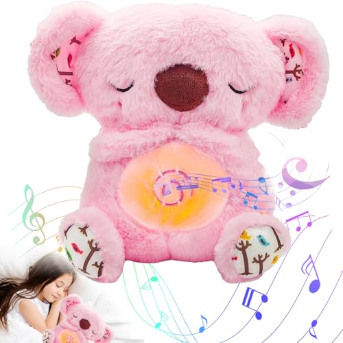 HBSFBH Schlummer Otter, Schlummer Koala Kuscheltier, Schlummer Otter Kuscheltier, Schlummer Otter-Spielzeug mit Atembewegung und Musik, Schlummer Otter mit Herzschlag, Babyparty Weihnachten Geschenke von HBSFBH