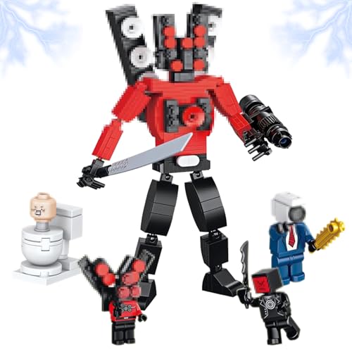 HBSFBH Skibidi Toilet Titan Building Blocks, Skibidi Toilet Toy Building Set, Titan Speaker Man Building Blocks Toys, Skibidi Toilet Bausteine, Skibidi Building Block Set, für Jungen und Mädchen von HBSFBH