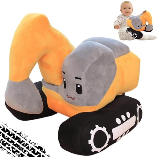 Kinder Plüsch Bagger, Ausgestopftes Bagger Plüschtier, Plüsch Bagger Spielzeug, Bagger Cartoon-Plüschtier, Plüsch Baufahrzeug, Bagger Stofftier Plüsch, Bagger Puppenspielzeug für Kindergeschenk von HBSFBH