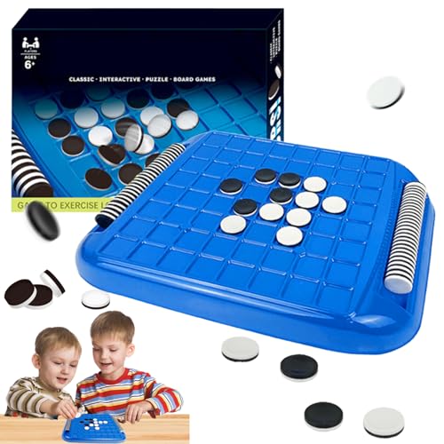 Othello-Brettspiel, Reversi-Brett-Spiel, Re-versi Brain Teaser Familienspaßspiel, Tragbares Othello-Spiel, Interaktives Schwarz-Weiß-Brettspiel, Reversi Schach, Spielzeug für Kinder ab 7 Jahren Othello-Brettspiel, Reversi-Brett-Spiel, Re-versi Brain Teaser Familienspaßspiel, Tragbares Othello-Spiel, Interaktives Schwarz-Weiß-Brettspiel, Reversi Schach, Spielzeug für Kinder ab 7 Jahren von HBSFBH