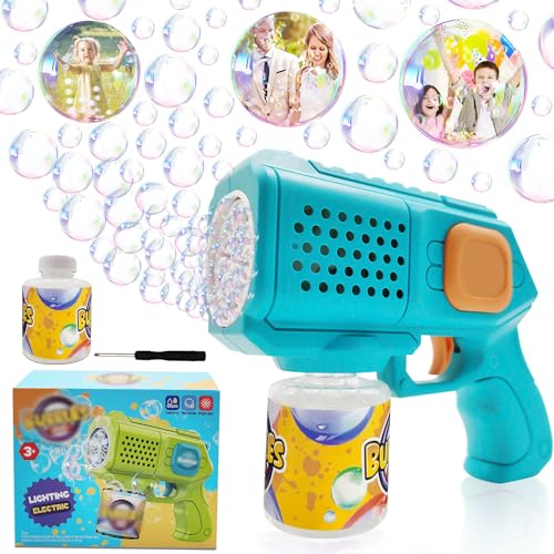 Seifenblasen-Pistole, Seifenblasenmaschine für Kinder, Bubble Maschine, Seifenblasenpistole mit Seifenblasenlösung, Seifenblasen Pistole Für Kinder Outdoor Party, Sommerparty (M3) von HBSFBH