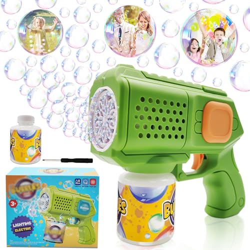 Seifenblasenpistole, Bubble Gun Kinder, Seifenblasenmaschine Outdoor Geschenk für Party/Hochzeit/Geburtstag, Bubble Machine Toys (M1) von HBSFBH