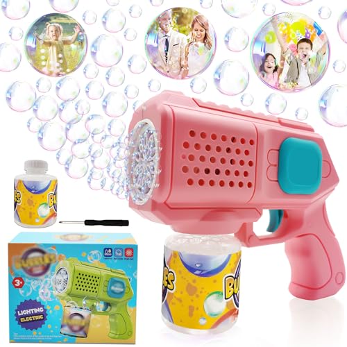 Seifenblasenpistole, Bubble Gun Kinder, Seifenblasenmaschine Outdoor Geschenk für Party/Hochzeit/Geburtstag, Bubble Machine Toys (M2) von HBSFBH