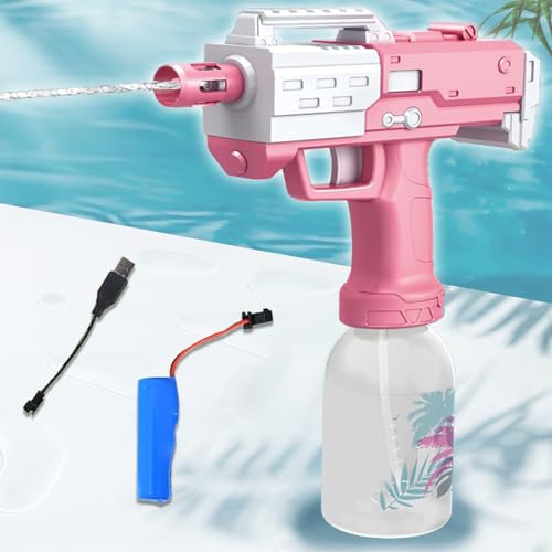 HBSFBH Pistols mit Großer Reichweite, Elektrisch Wasserpistolenspielzeug, Automatische Wasserpistole, Wasserpistole Kinder, Outdoor Water Gun Schießspiel, für Schwimmbad Pool Party Strand (Rosa) von HBSFBH