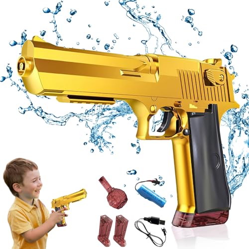 Wasserpistole Elektrisch, Automatische Wasserpistole Große Kapazität, Elektrische Wasserpistole für Erwachsene und Kinder, Wasserpistole Spielzeug, One-Touch Automatische Wasserpistole,434+2x58CC von HBSFBH