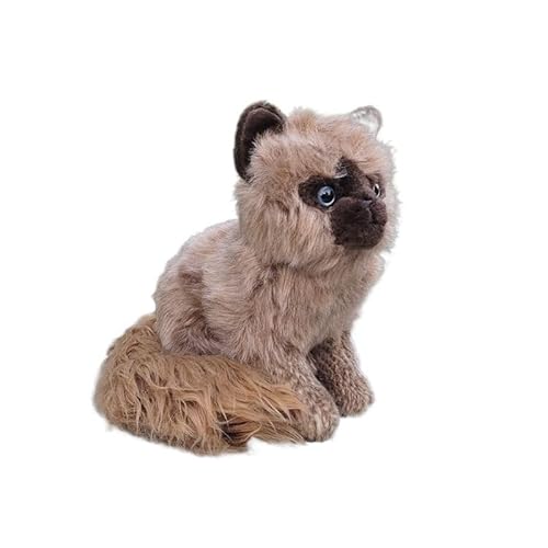 HCGX 10,5" Himalaya-Plüschtier, realistisches Stoffkätzchen, weiches und kuscheliges Plüschtier (Siamkatze) von HCGX