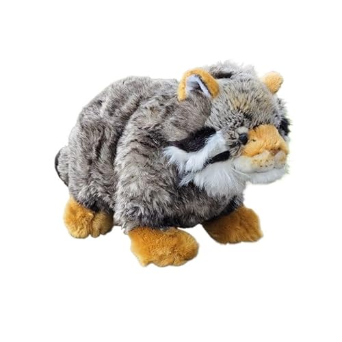 HCGX 12" Realistisches Pallas-Plüschtier, weiches Manul-Stofftier, süße Plüschgeschenke (Otocolobus Manul) von HCGX