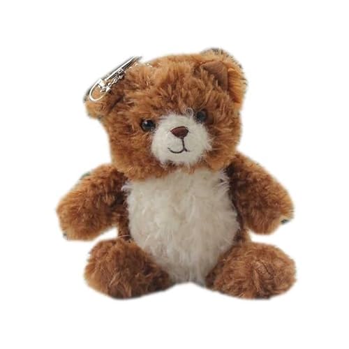 HCGX 12CM Kleiner Bär Schlüsselanhänger Plüsch, Süßer Stofftier Taschenanhänger von HCGX