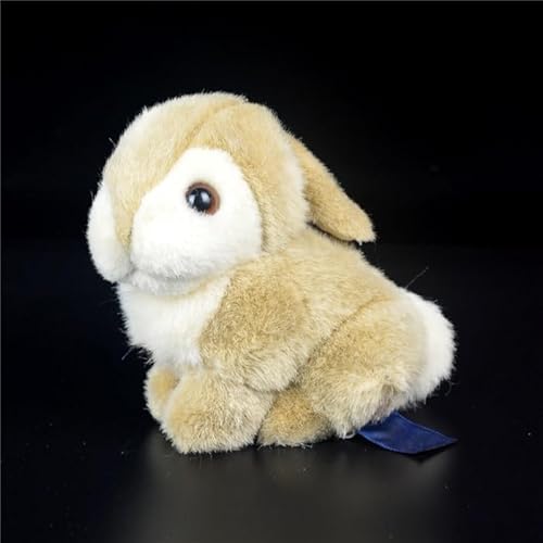 HCGX 8" Realistisches Lop Kaninchen Plüschtier, Süßes Kuschelhasen, Weiches Tierplüsch(13cm Small) von HCGX