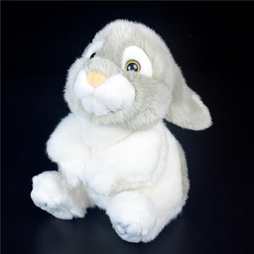 HCGX 8" Realistisches Lop Kaninchen Plüschtier, Süßes Kuschelhasen, Weiches Tierplüsch(20cm Gray) von HCGX