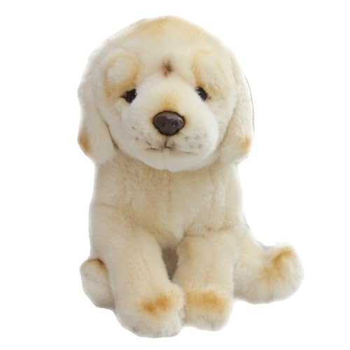 HCGX Bezauberndes, lebensechtes Plüschtier Labrador Retriever – 26 cm, weicher, kuscheliger Welpe von HCGX