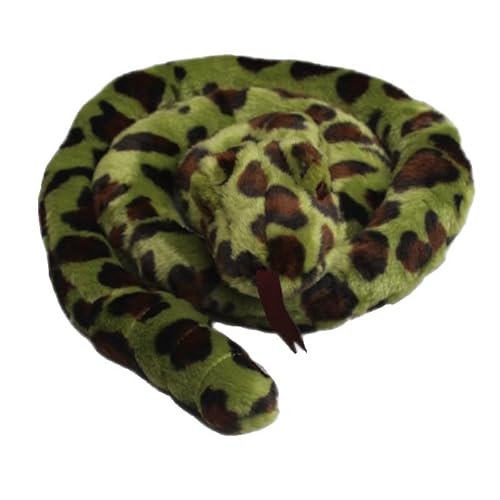 HCGX Python-Plüschtier – 130 cm, weiches, kuscheliges Stofftier (Python bivittatus) von HCGX