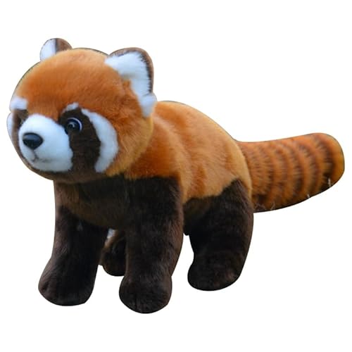 HCGX Realistische süße braune Waschbär-Plüschpuppe, Tierpuppe, weiches und süßes Geschenk für von HCGX