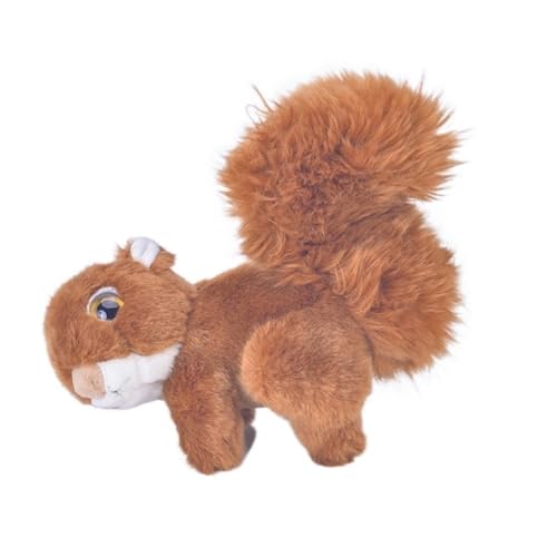 HCGX Simulation Eichhörnchen Plüschtier, süße Eichhörnchenpuppe, kleines Tier, kurzes Plüsch, weiches, süßes Geschenkspielzeug von HCGX