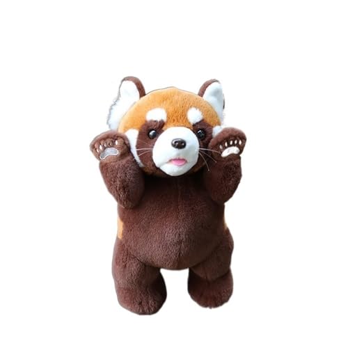 HCGX Simulation niedlicher roter Panda Plüschpuppenstation Modell verängstigter Plüschtierpuppe weiches und süßes Geschenk von HCGX