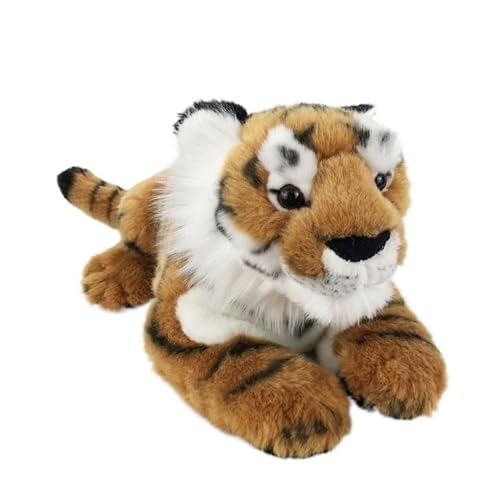 HCGX Simulierte Tier Gelber Tiger Plüschpuppe Liegender Stil Kleine Tigerdekoration Weiche und süße Puppe Geschenk Stoffpuppe HCGX Simulierte Tier Gelber Tiger Plüschpuppe Liegender Stil Kleine Tigerdekoration Weiche und süße Puppe Geschenk Stoffpuppe von HCGX