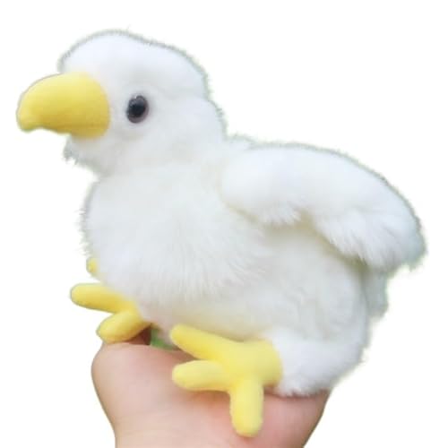Simulation weißer Vogel-Plüschpuppe, große Henne, Plüschtier, weich und niedlich, Begleiter, Geschenk, Heimdekoration(White) von HCGX