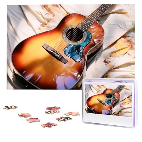 Aquarell-Akustikgitarren-Puzzle, 1000 Teile, personalisiertes Puzzle, Foto-Puzzle für Erwachsene, anspruchsvolles Bilderpuzzle mit Aufbewahrungstasche, Puzzles für Männer und Frauen, Heimdekoration Aquarell-Akustikgitarren-Puzzle, 1000 Teile, personalisiertes Puzzle, Foto-Puzzle für Erwachsene, anspruchsvolles Bilderpuzzle mit Aufbewahrungstasche, Puzzles für Männer und Frauen, Heimdekoration von HCLYvexiria